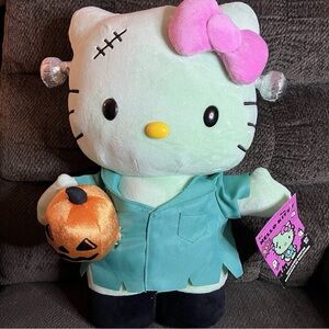 New Hello Kitty Gemmy 2025 Green Frankenstein Halloween Greeter